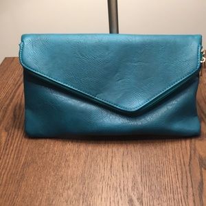 Teal clutch